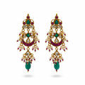 Jadau Kundan Earrings – white background studio shot