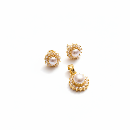 Gems & Pearl Pendant Set - Premium Collection | Asp Fashion Jewellery