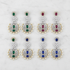 CZ Marquise Chandbali Earrings - All 4 Variants Flat Lay Marble