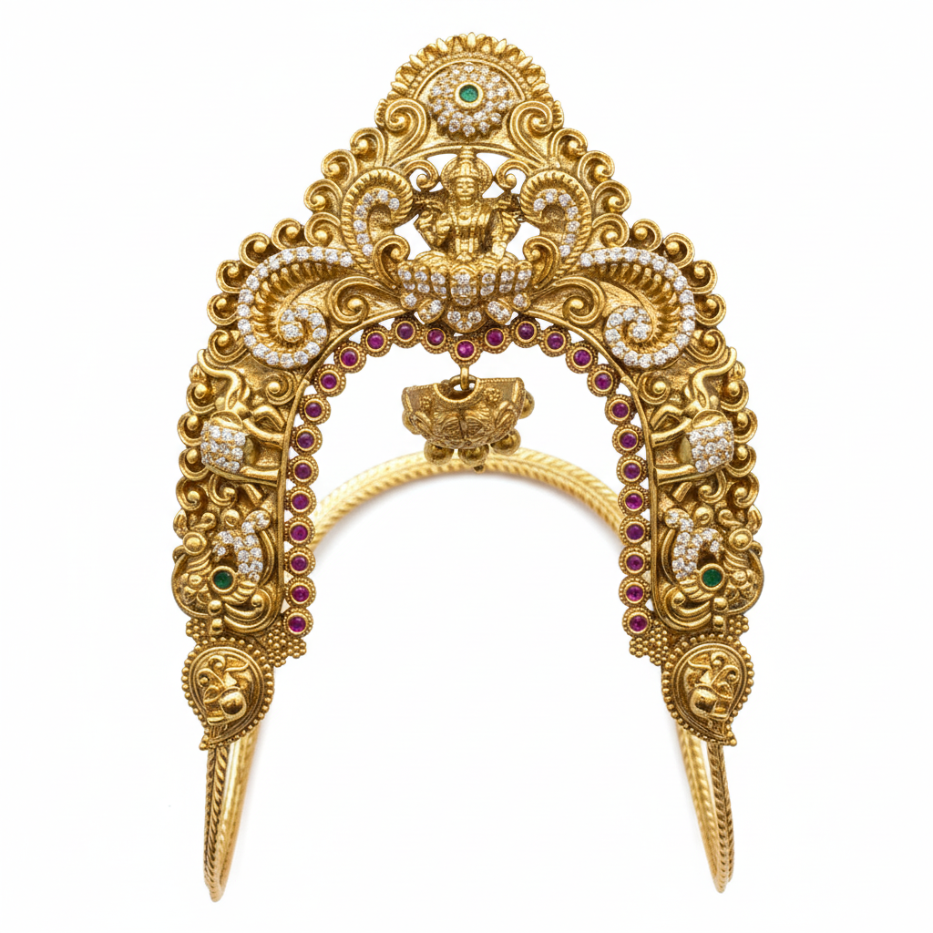 Traditional deity vanki armlet on white background