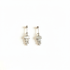 925 Silver Helix Drop Earrings - Tiered Baguette Design