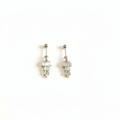 925 Silver Helix Drop Earrings - Tiered Baguette Design