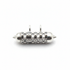 925 Silver Lattice Bullet Amulet Pendant - White Background