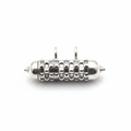 925 Silver Lattice Bullet Amulet Pendant - White Background