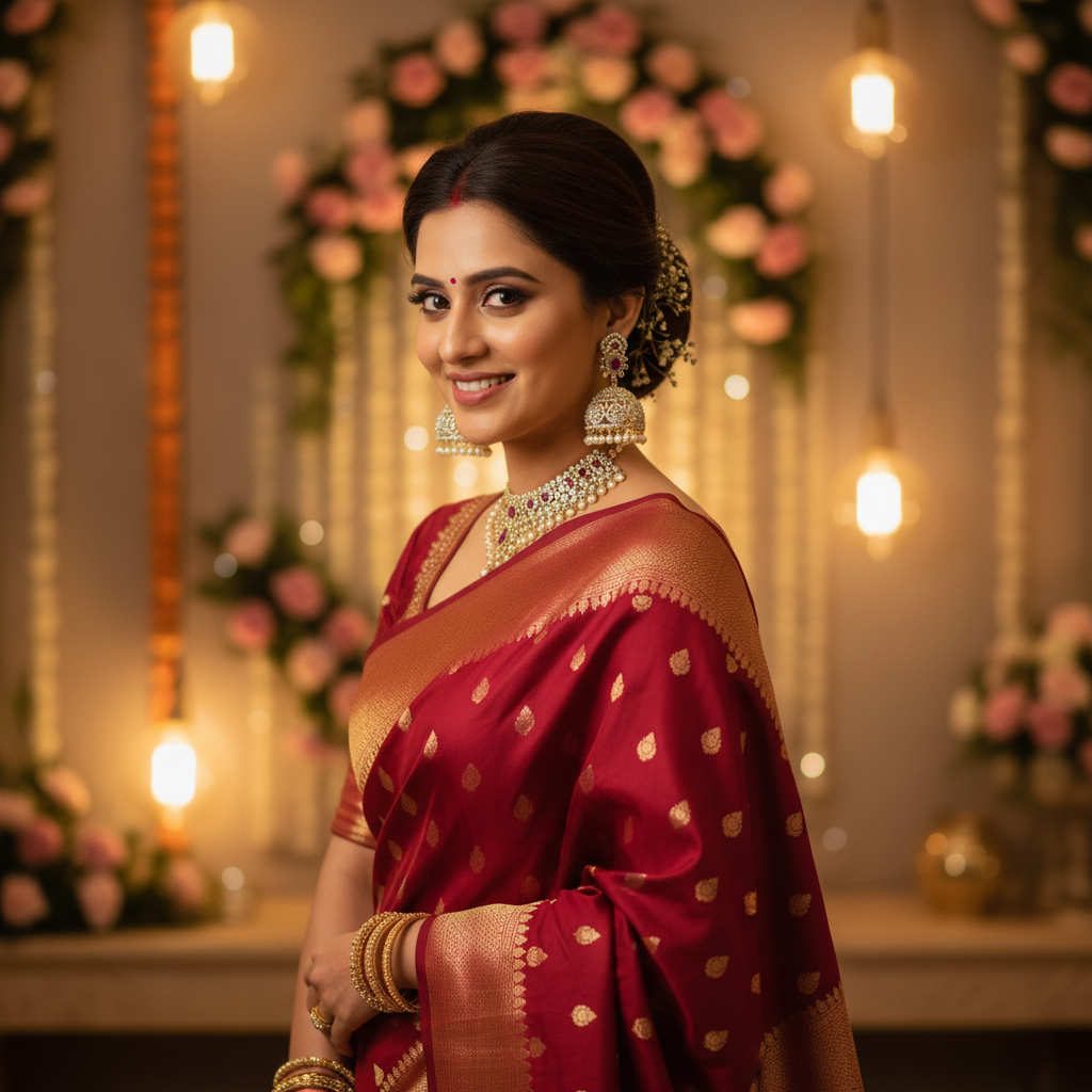 Heart Top Jhumka - Lifestyle