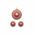 Glow Up with Elegance - Pearls & Gems Pendant Set | Asp Fashion Jewellery