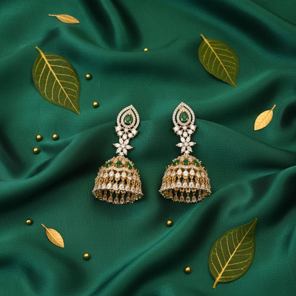 Lifestyle - Gold Green Jhumka