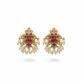 Handmade Kempu Fish Studs - White Background Hero Shot