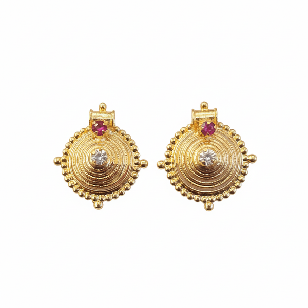 Thali Bottu Spiral Design Mangalsutra Pendant - Front View