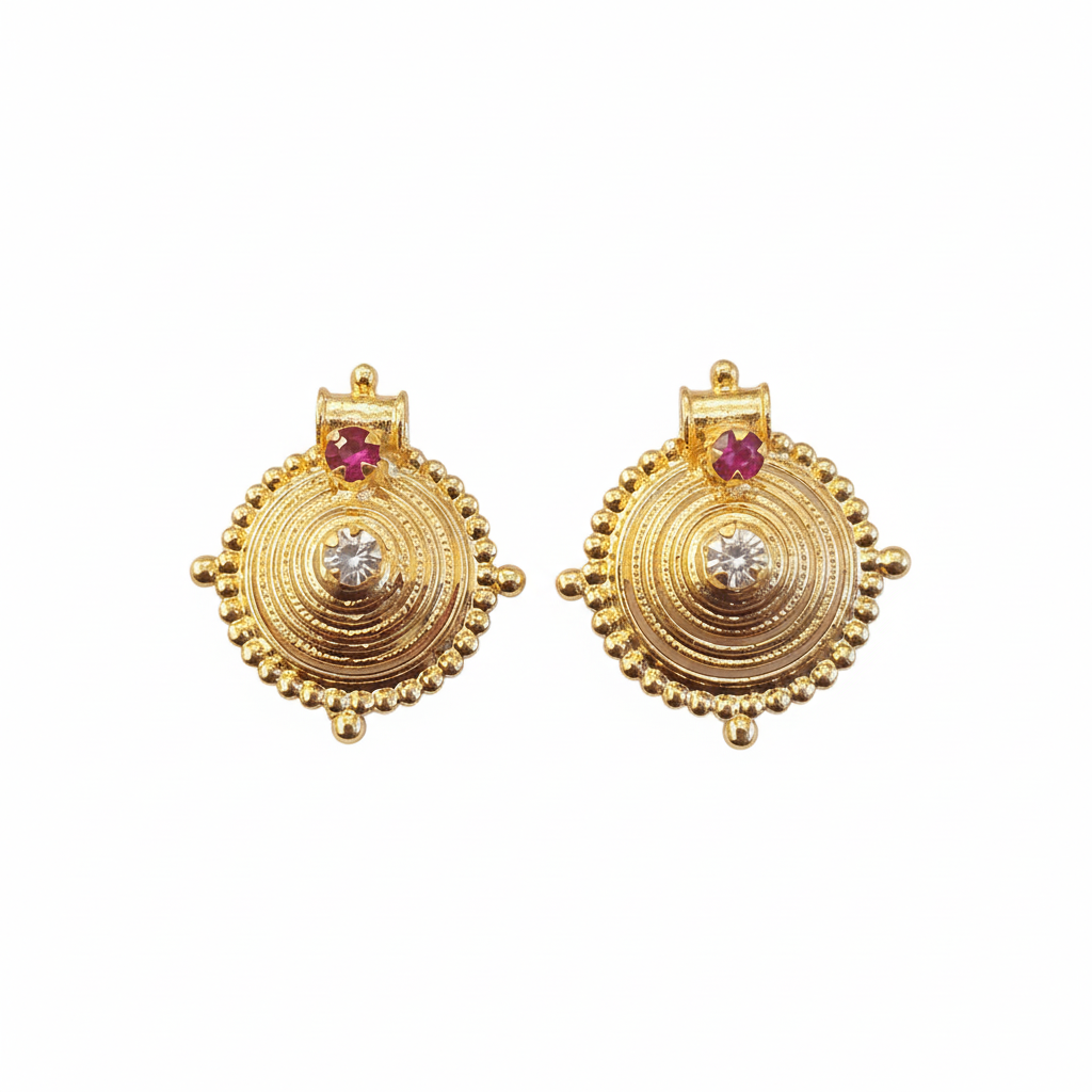 Thali Bottu Spiral Design Mangalsutra Pendant - Front View