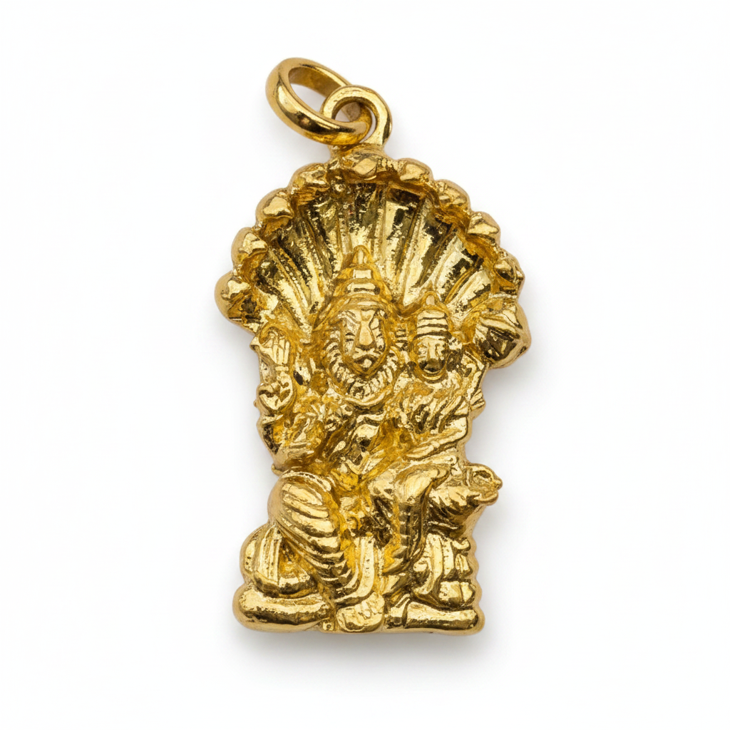 Lakshmi Narasimha Locket macro detail shot