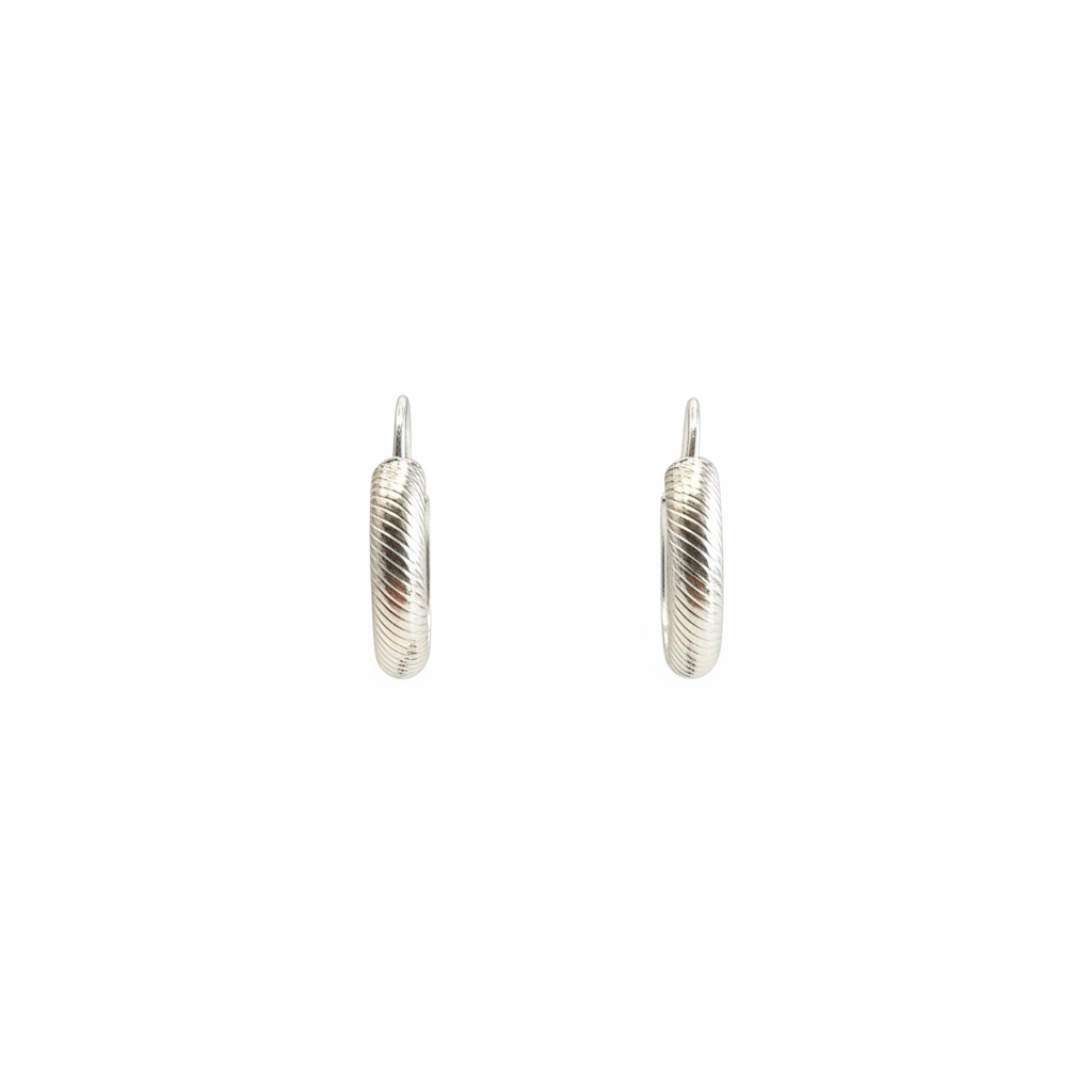 925 sterling silver textured hoop earrings