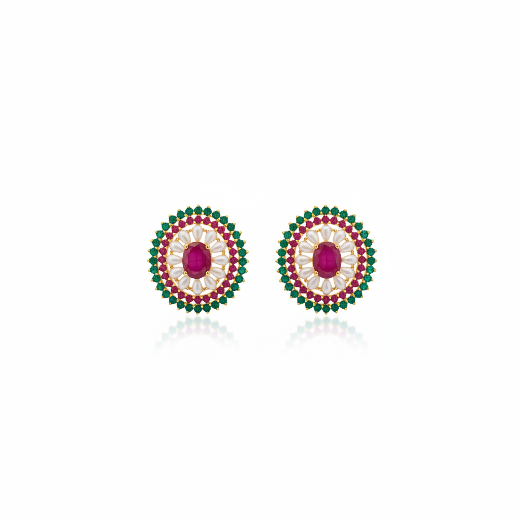 Gems & Pearl Pendant Set - Grace Collection | Asp Fashion Jewellery