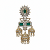 American Diamond Chandbali Earrings - Macro Detail Shot