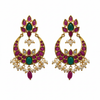 Kempu Chandbali Earrings – close-up detail shot
