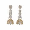 White CZ Jhumka - White Background