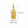 Size infographic – Dakshinamurthy pendant 3.5cm x 1cm, 7.5 grams