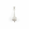 Silver Hanuman Gada Locket - White Background