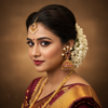 Model wearing Kempu Pearl Cross Stud Jhumka – lifestyle editorial