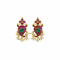 Kempu Mango Earrings - White Background