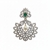 Diamond Chandbali Earrings - Macro Detail Shot