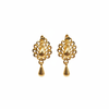 Diamond CZ Hoop Earrings 24K Gold Plated