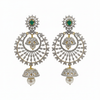 Diamond Replica Chandbali Earrings - Macro Detail Shot