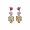 Star Top Jhumka - White Background