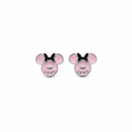 925 Silver Pink Mouse Earrings for Kids - Love Character Studs
