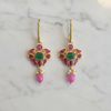 Kempu Hoop Earrings - Flat Lay on White Marble