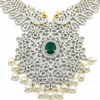 Emerald CZ Necklace Pendant - Close Up Detail