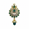 CZ Chandbali Studs - Macro Gemstone Detail