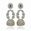 CZ Diamond Chandbali Jhumka – white background