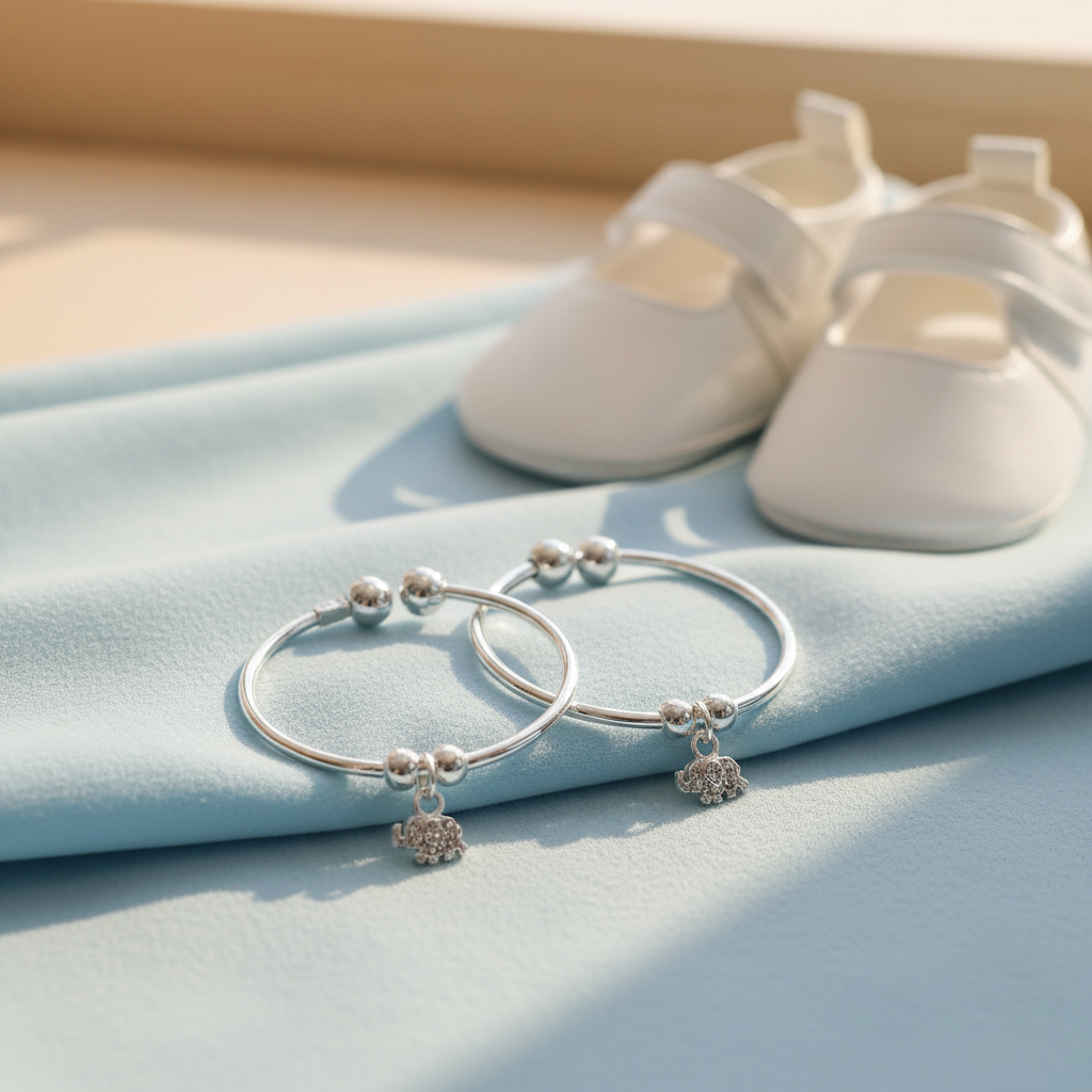 Elephant Charm Baby Anklets Lifestyle Image