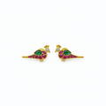 Jadau Kundan Peacock Stud Earrings 