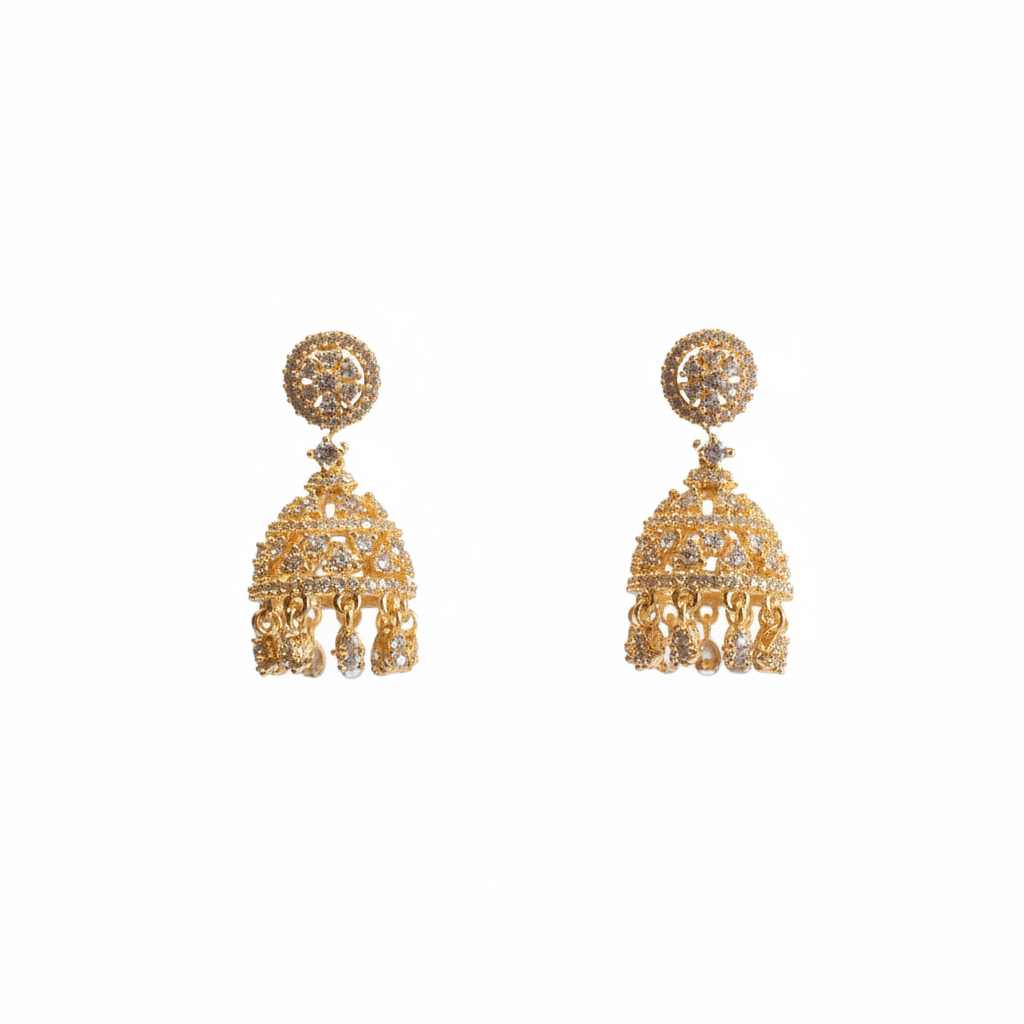 Jhumka with pearl drops