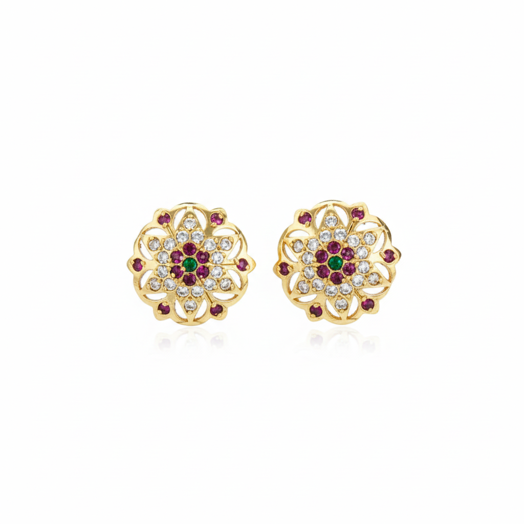 Kammalu Earrings White Background 1