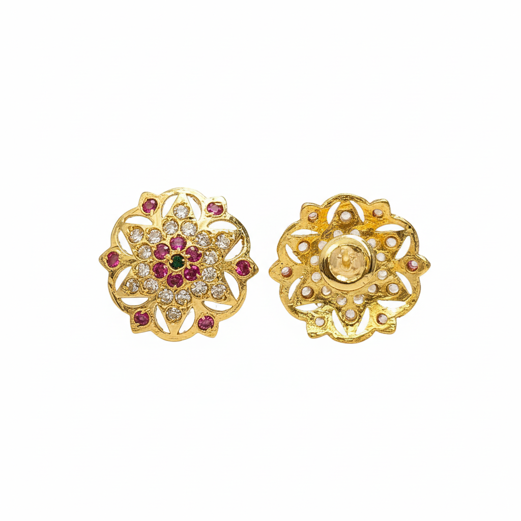Kammalu Earrings White Background 2