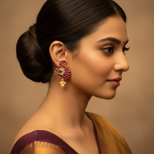 Kempu Crescent Studs Lifestyle - Corrected