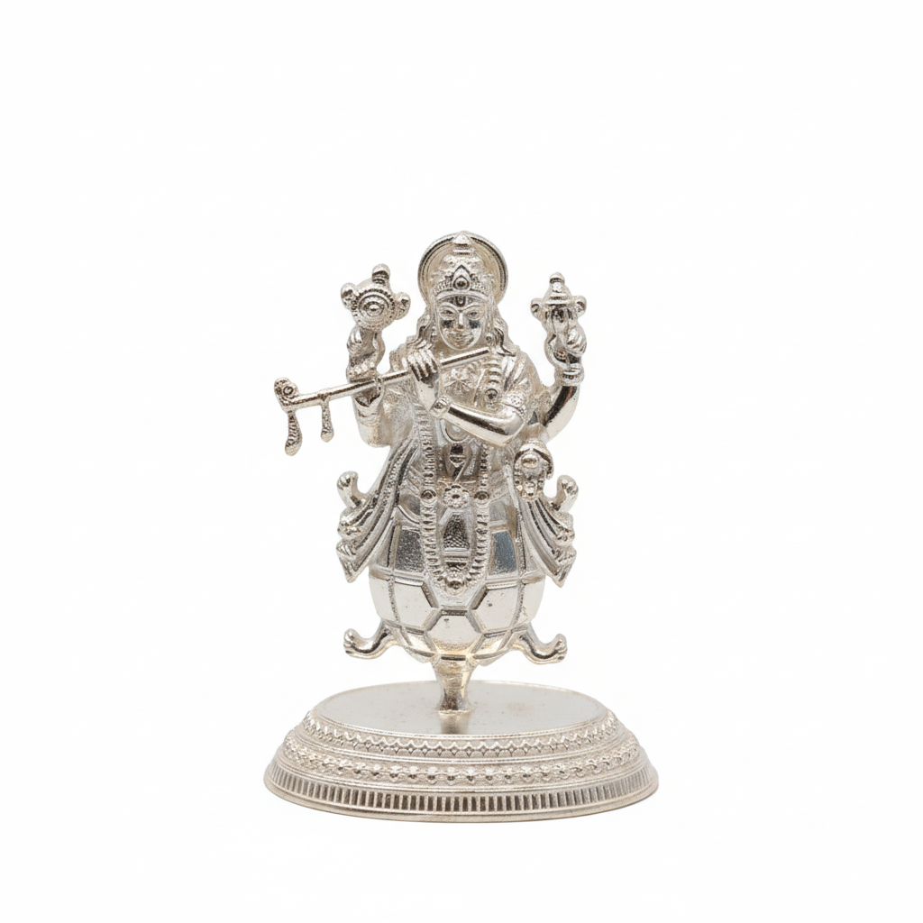Krishna Playing Flute - White Background
