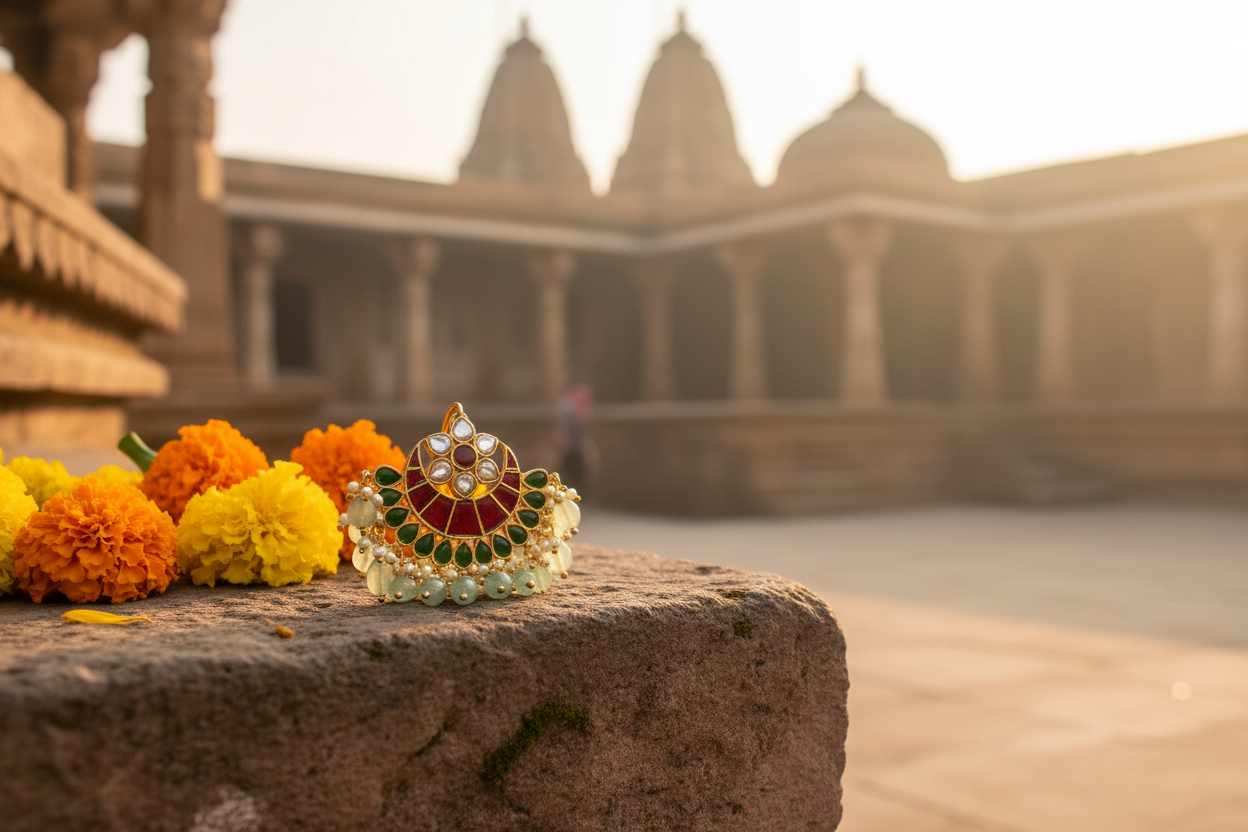 Kundan Juda Pin - Natural Setting