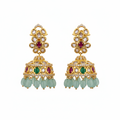 Kundan Polki Jhumka – White Background