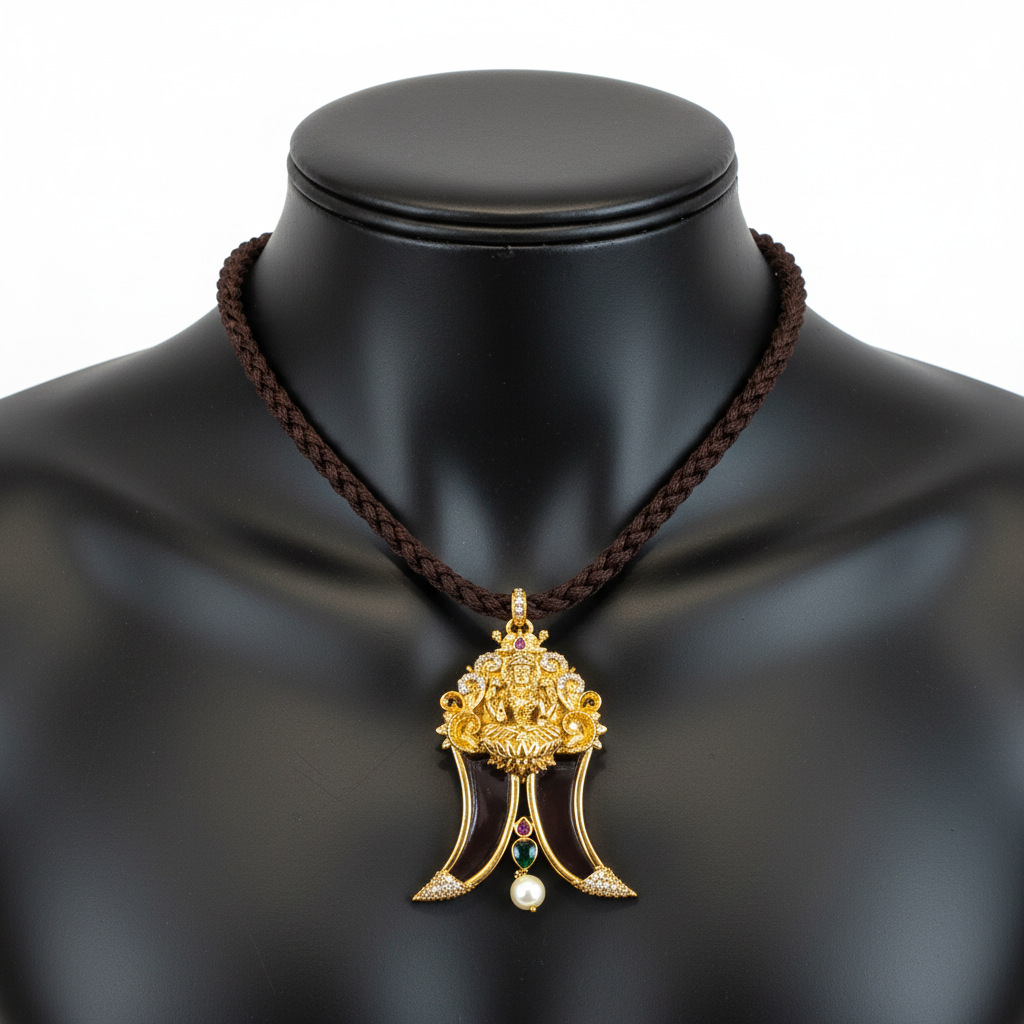 Lakshmi Puligoru Locket Mannequin Display