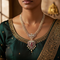 Lifestyle Image - Peacock Necklace Only