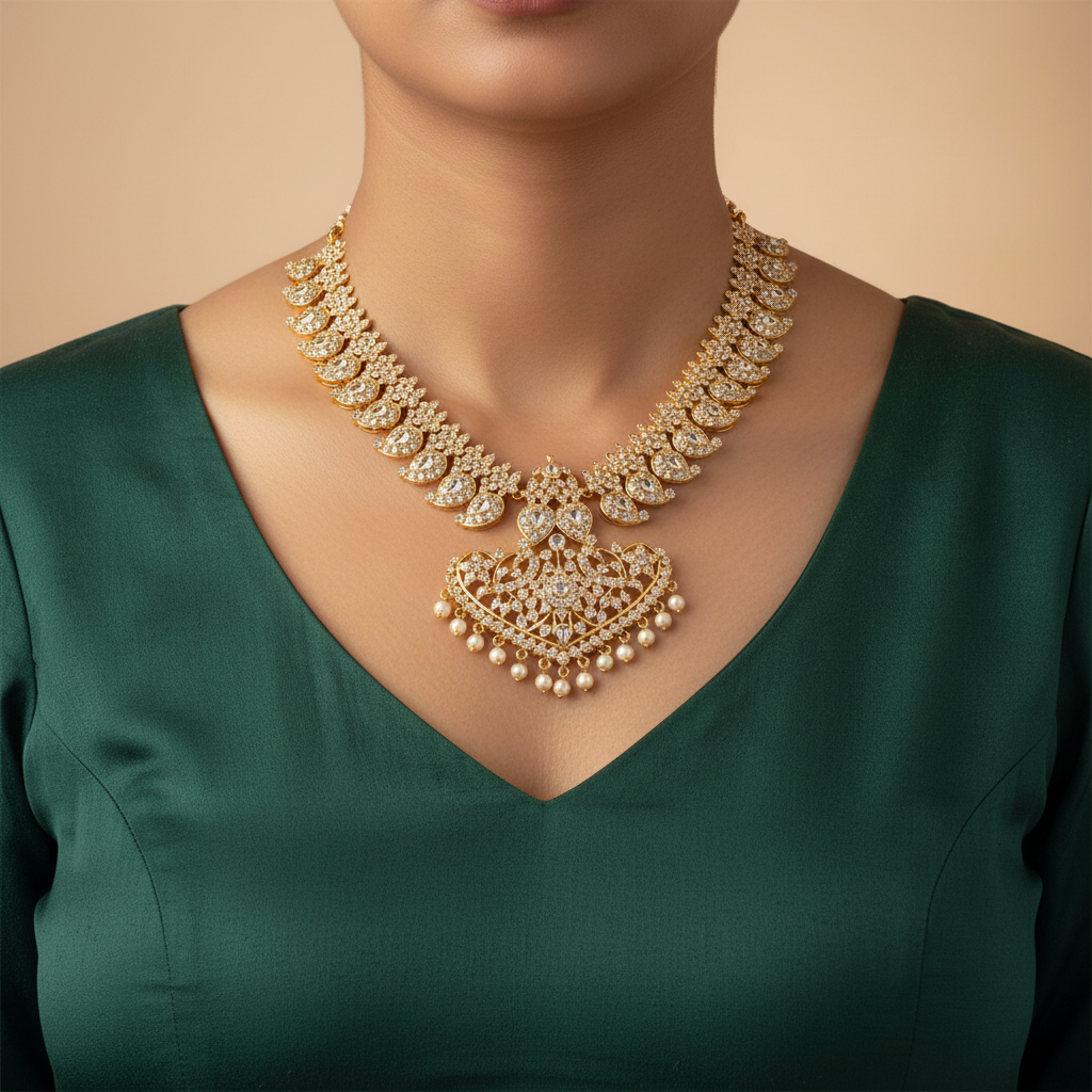 Lifestyle Necklace Only - CZ Statement Necklace