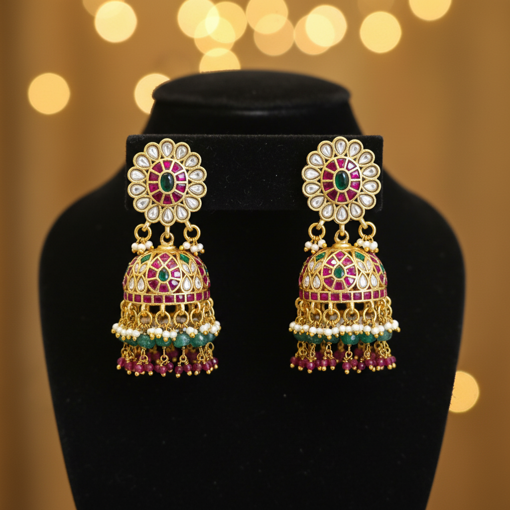 Lifestyle - Polki Kundan Jhumka