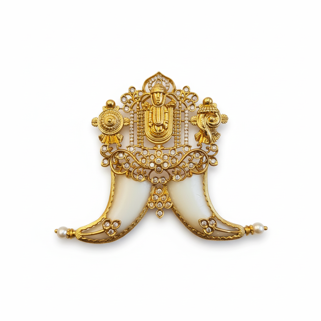 Lord Balaji Puligoru Locket - White Background