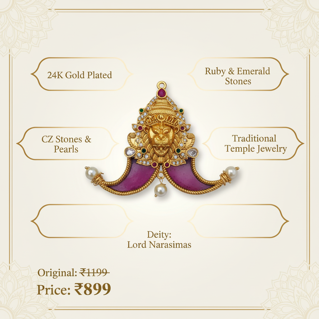 Lord Narasimha Puligoru Locket - Specifications