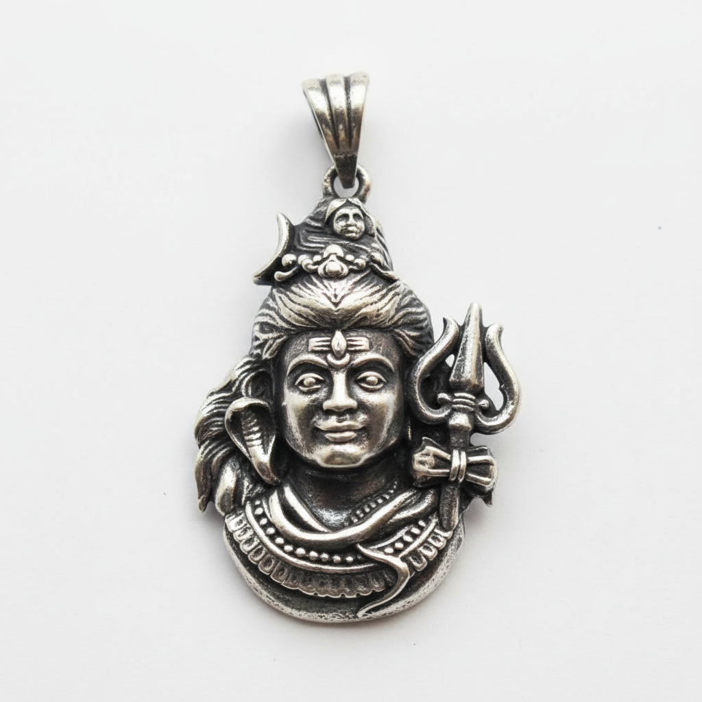 Lord Shiva Pendant White Background