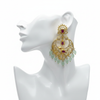 Mannequin CZ Ruby Chandbali Earrings